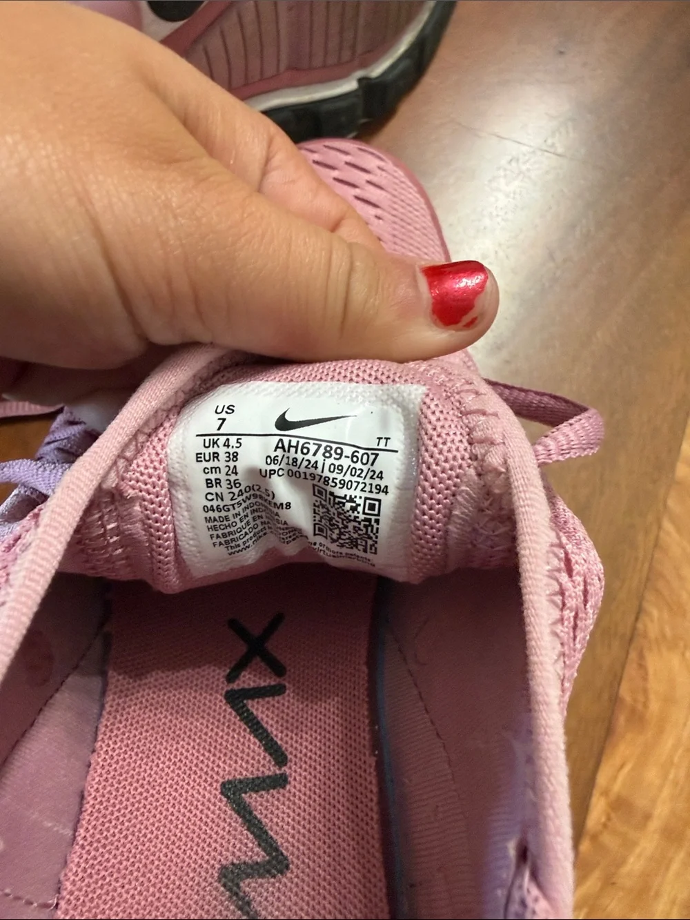 Nike Kids Pink Lace-Up Athletic Sneakers